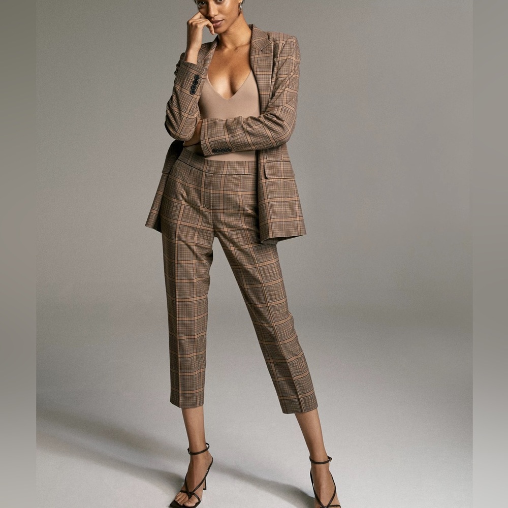 Aritzia Babaton Conan Windowpane Plaid Check Trouser Pant
